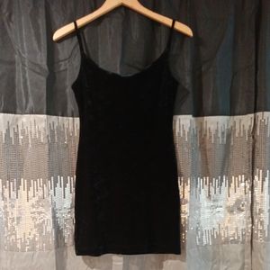 Vintage 90's Mitra Modelle Spaghetti Strap Black Velvet Dress Large